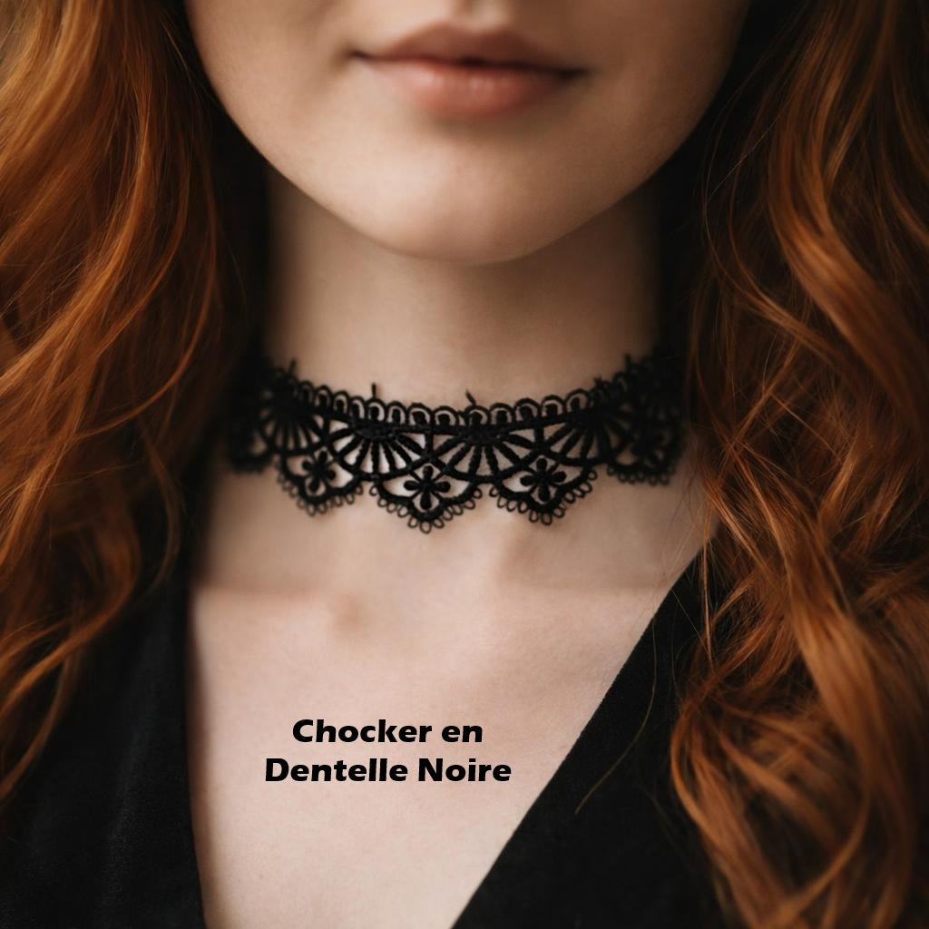 Collier Victorien Dentelle Noire