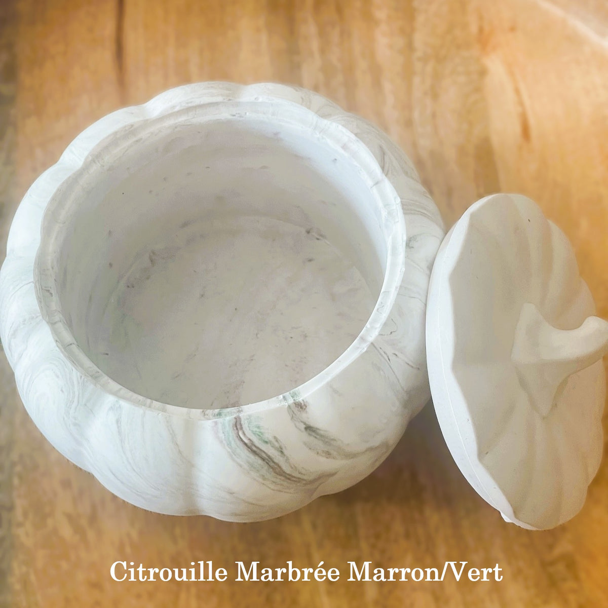 Pot Citrouille artisanal en Céramique Marbrée