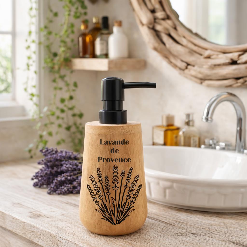 Distributeur Liquide Cylindrique avec poussoir noir