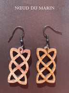 Lot de 5 paires de Boucles d'oreilles en bois de noyer