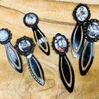Marque-page Victorien couleur Noire & Cabochon Verre style Whimsigoth