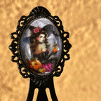 Marque-page Victorien couleur Noire & Cabochon Verre style Whimsigoth