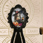 Marque-page Victorien couleur Noire & Cabochon Verre style Whimsigoth