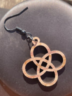 Lot de 5 paires de Boucles d'oreilles en bois de noyer