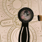 Marque-page Victorien couleur Noire & Cabochon Verre style Whimsigoth